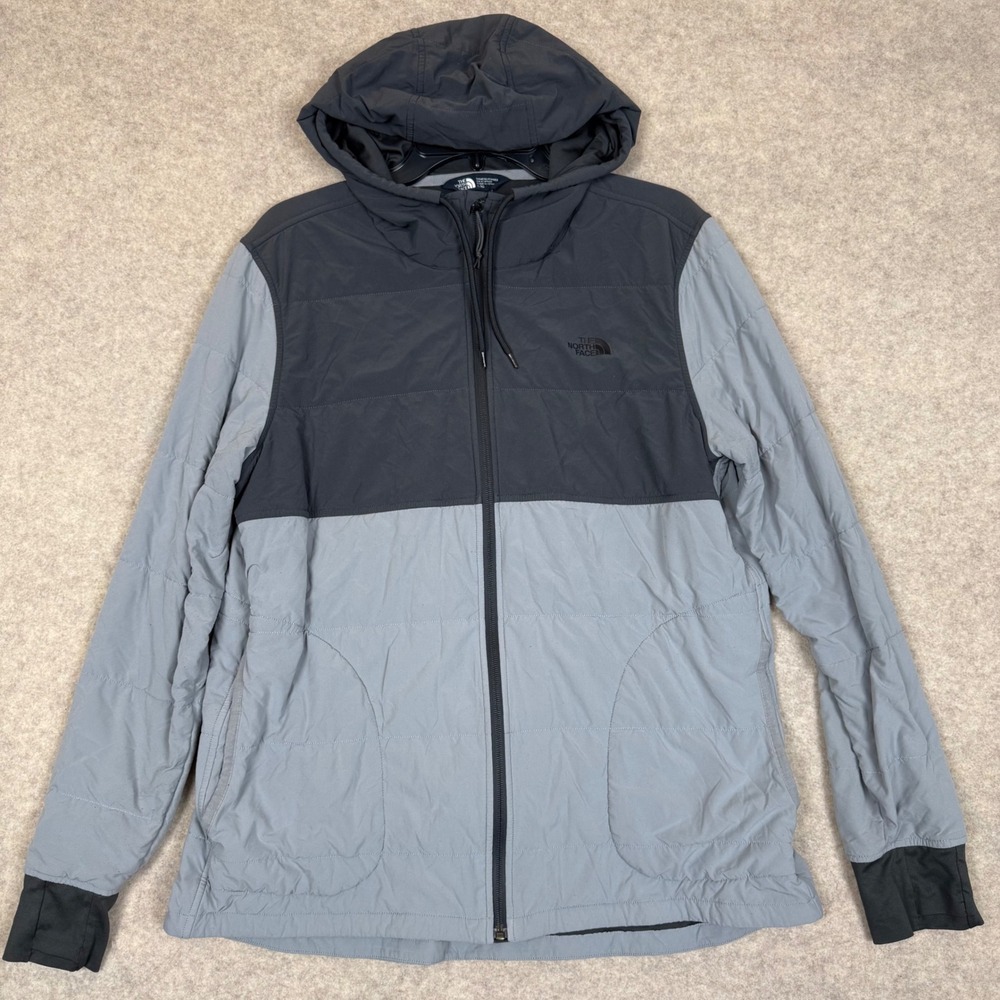 The North Face Hooded Jacket XL 27.5in Colorblock Grey Black Gorpcore Sporty